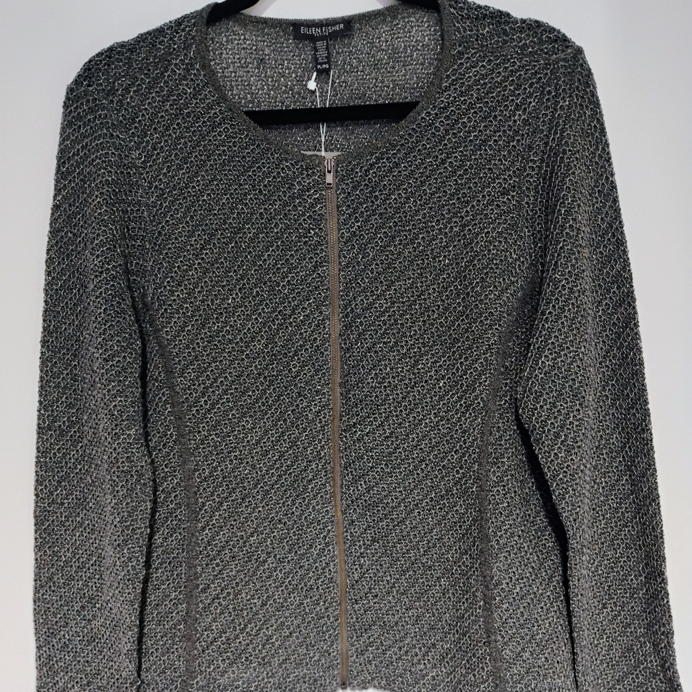 NEW Eileen Fisher Linen Cord Jacquard